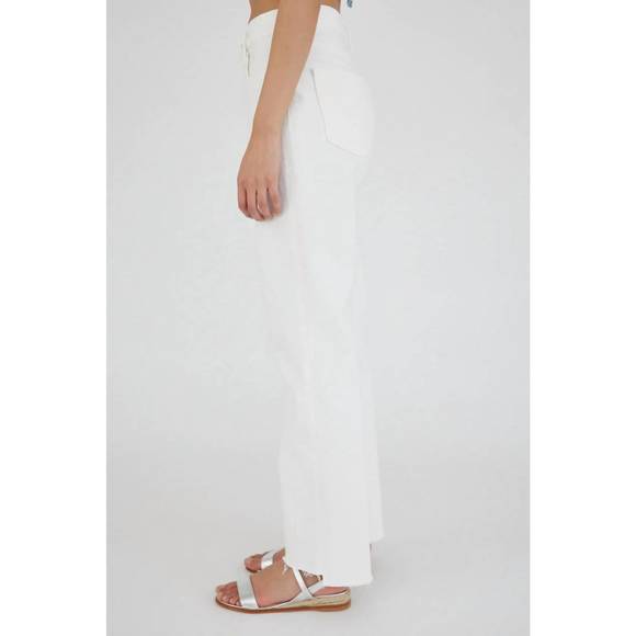NEW MOUSSY amherst wide straight jeans in white - Picture 2 of 4